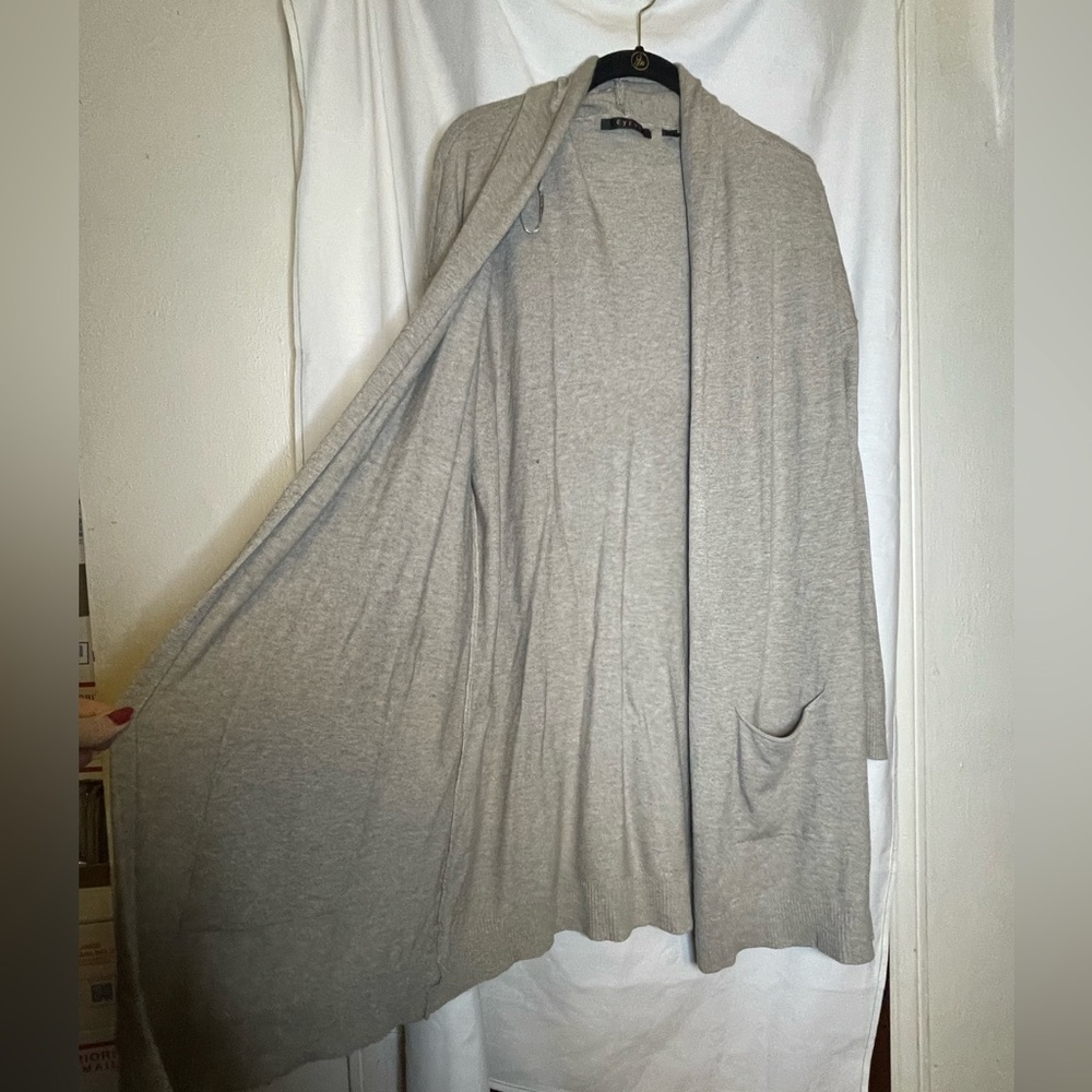 Cyrus Gray Soft & Comfy Open Front Duster Long Ca… - image 6